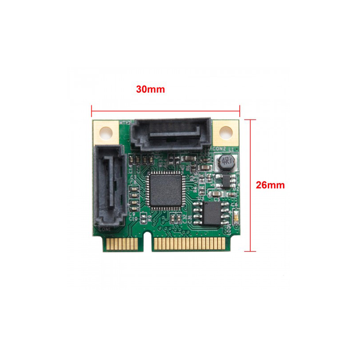 Syba SI-MPE40095 Half Height 2 Port SATA III RAID Mini PCI-e 2.0 Card