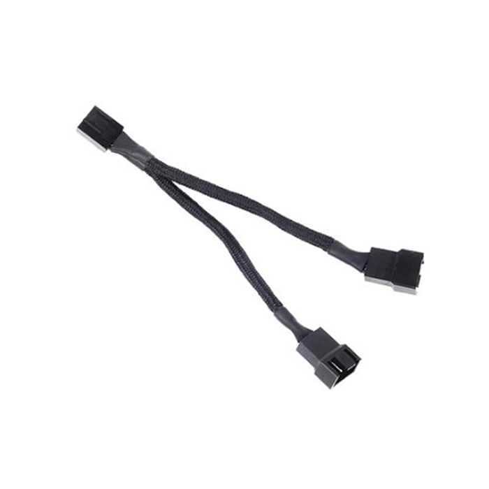 SilverStone CPF01 Black Sleeved 1-to-2 Sleeved PWM Fan Splitter Cable