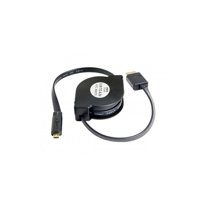 Syba SY-CAB31030 4 ft Retractable HDMI Type A Male to Micro HDMI Type D Male Cable