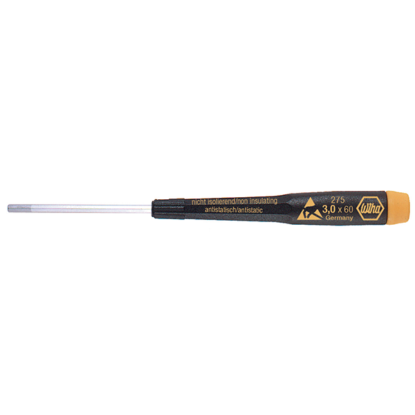 Wiha Tools 27507 Precision ESD Safe Hex Screwdriver, 0.7 mm x 40 mm ...