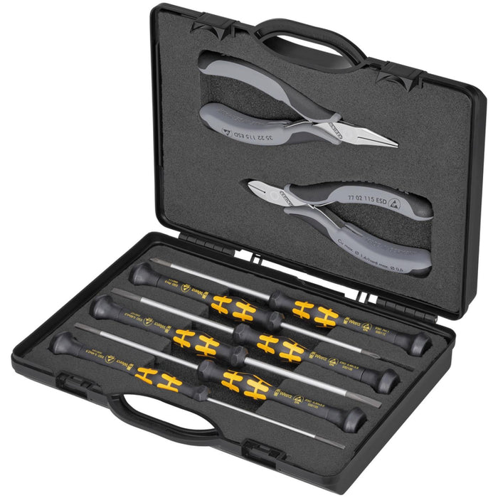 KNIPEX 00 20 18 ESD Electronic Tool Set, 8 Piece