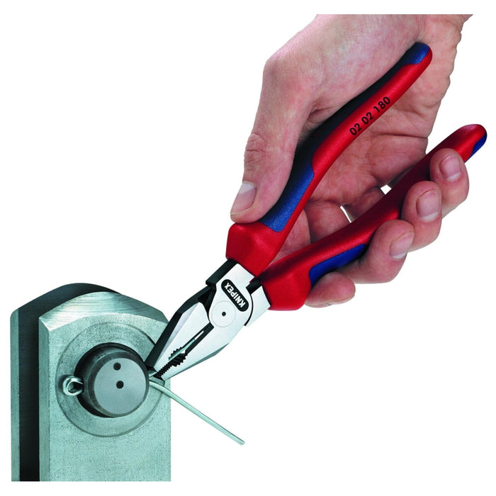 Knipex 02 02 180 7" High Leverage Combination Pliers - MultiGrip