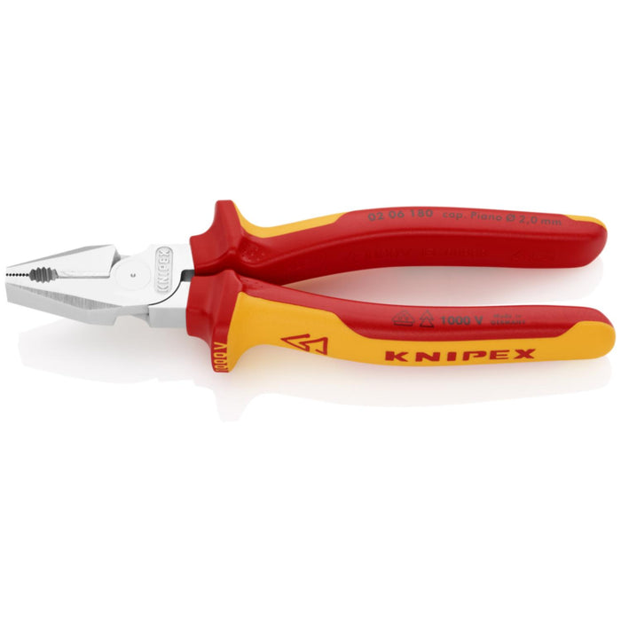 Knipex 02 06 180 High Leverage Combination Pliers-1000V Insulated