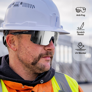 Klein Tools 03003 Polarized Blade Safety Glasses, Silver Lens