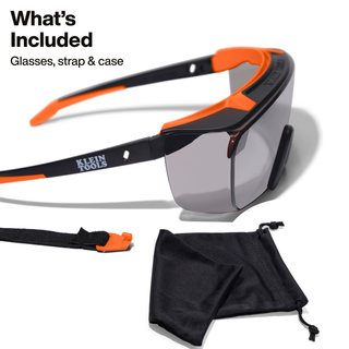 Klein Tools 03007 Over-The-Glasses Safety Glasses, Shaded Gray Lens