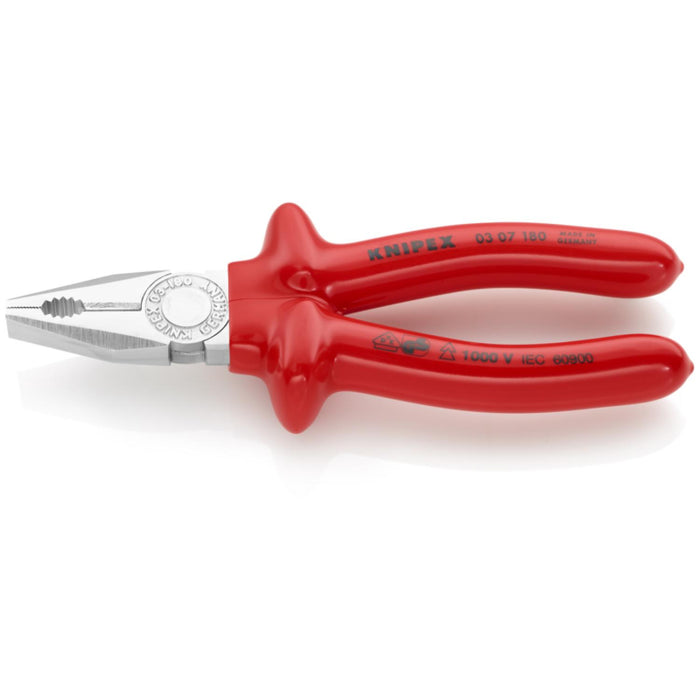Knipex 03 07 180 Combination Pliers, 1000 Volt Rated, 7.25 Inch
