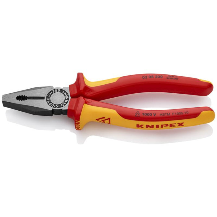Knipex 03 08 200 SBA Combination Pliers 1000V Insulated, 8 Inches
