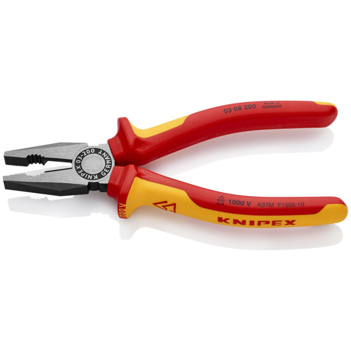 Knipex 03 08 200 SBA Combination Pliers 1000V Insulated, 8 Inches