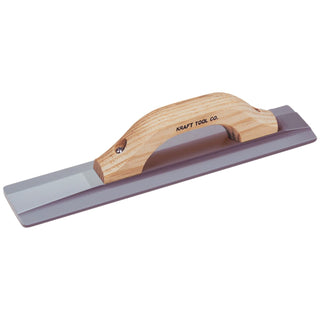 Kraft Tool CF024M 24" x 3-1/4" Square End Magnesium Hand Float with High Lift Wood Handle