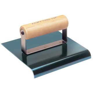 Kraft Tool CF565 6" x 3" 3/4"R Blue Steel Edger with Wood Handle