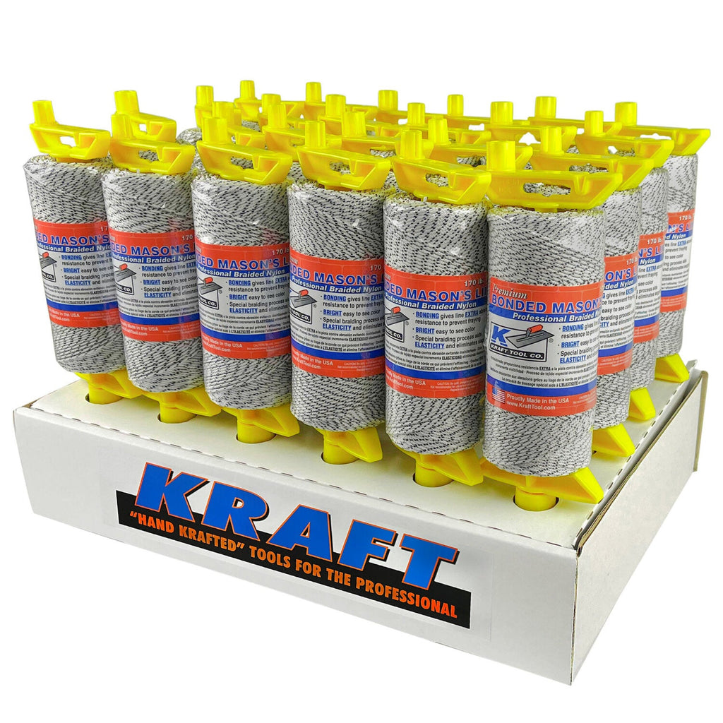 Kraft Tool BC352D White & Black Bonded Braided Line - 500' EZ-Winder w ...