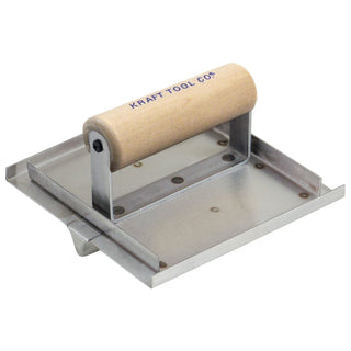 Kraft Tool CF314SS 6" x 6" 1"D 1/2"W 1/4"R Deep Closed Bit Stainless Steel Hand Groover with Wood Handle