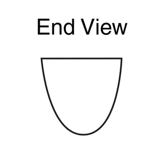 Kraft Tool BL226PF 20" x 5/8" Half Round Convex Sled Runner with ProForm Handle