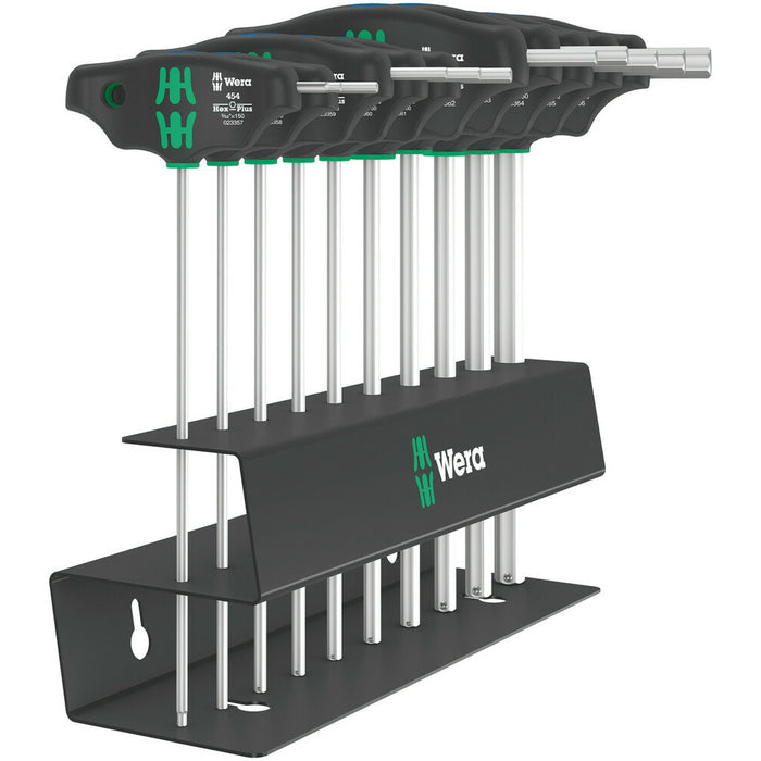 Wera 454/10 HF Set Imperial 2 Screwdriver set T-handle Hex-Plus screwdrivers with holding function, imperial, 10 pieces