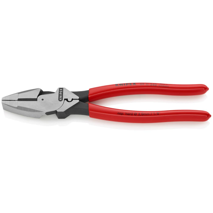 Knipex 09 11 240 SBA High Leverage Lineman's Pliers New England with Fish Tape Puller & Crimper