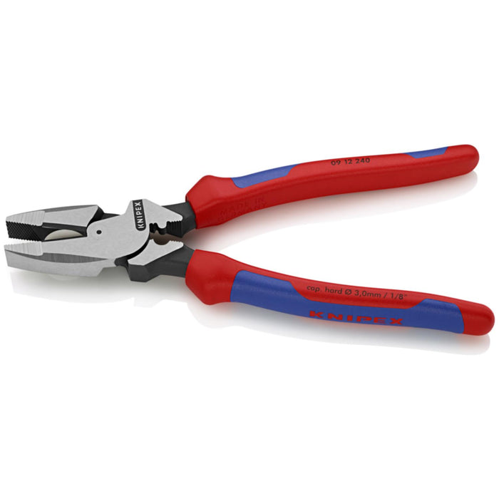 Knipex 09 12 240 SBA 9.5-Inch Ultra-High Leverage Lineman's Pliers with Fish Tape Puller and Crimper