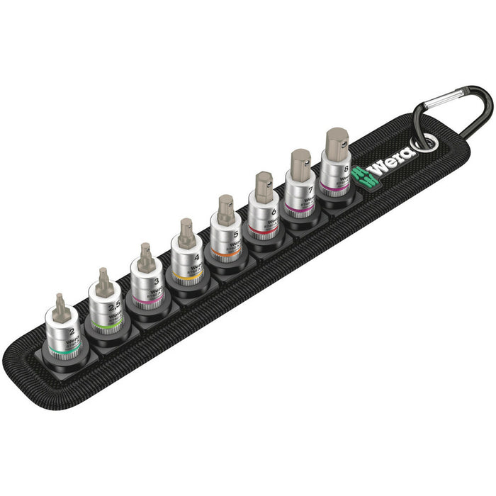 Wera Belt A 2 Zyklop In-Hex-Plus bit socket set with holding function, 1/4" drive, 8 pieces
