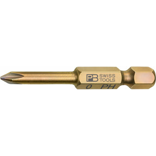 PB Swiss PB E6.190/0 PrecisionBits For Phillips Screws,S - PH0, L- 50 mm