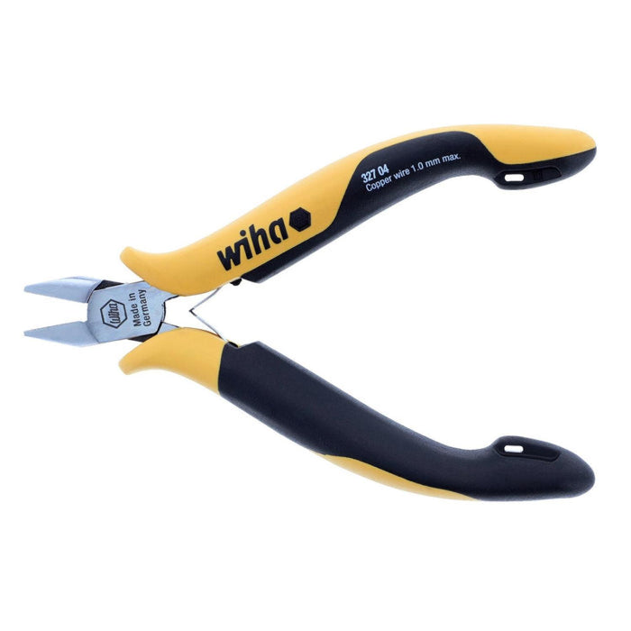 Wiha 32704 Small Tapered Head w/Hollow Ground Back Flush ESD Precision Cutters