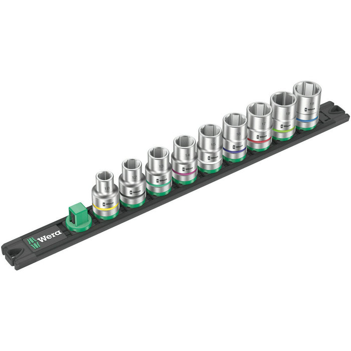 Wera Magnetic socket rail C 4 Zyklop socket set, 1/2" drive, 9 pieces
