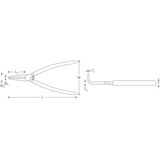 Stahlwille 65466141 Circlip pliers for external circlips