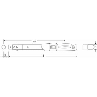 Stahlwille 96503040 730 FS MANOSKOP Torque Wrench 40/80-400Nm/14x18mm