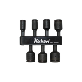 Ko-ken 113.50(2B)/7-H 1/4 Hex Dr. 7 Piece Impact 6-Point Metric NUT GRIP® Nut Setters 7-14mm