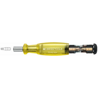 PB Swiss PB 6464.Yellow Bit Holding Screwdriver with Magazine, Slotted, Phillips, TORX®, 9 Pcs