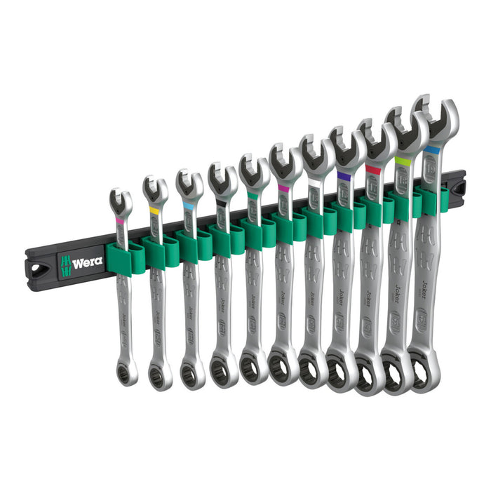 Wera 9630 Magnetic rail 6000 Joker 1 Ratcheting combination wrenches set