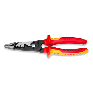 Knipex 13 78 8 SBA 8" Forged Wire Stripper 20-10 AWG, 1000V Insulated