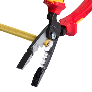 Knipex 13 78 8 SBA 8" Forged Wire Stripper 20-10 AWG, 1000V Insulated