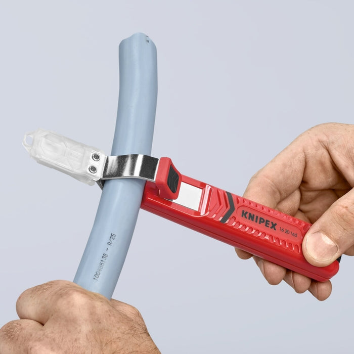 KNIPEX 16 20 165 SB Cable Knife With Hook Blade
