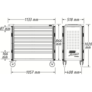 Hazet 179NXXL-8/378 Tool trolley assortment