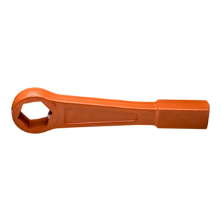 Wright Tool 18H58 Striking Face Box Wrench 6 Point Straight Handle Heavy Duty Safety Orange - 1-13/16"