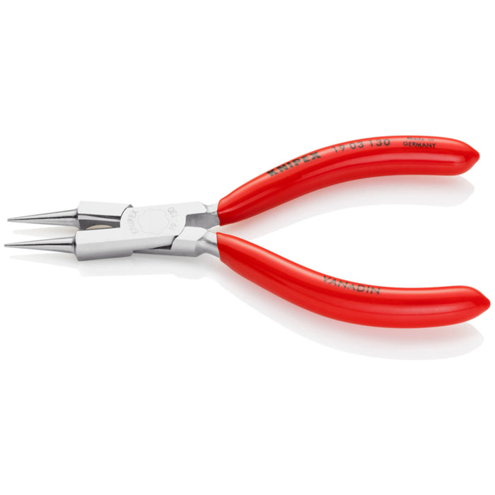 Knipex 19 03 130 Round Nose Pliers with cutting edge chrome plated