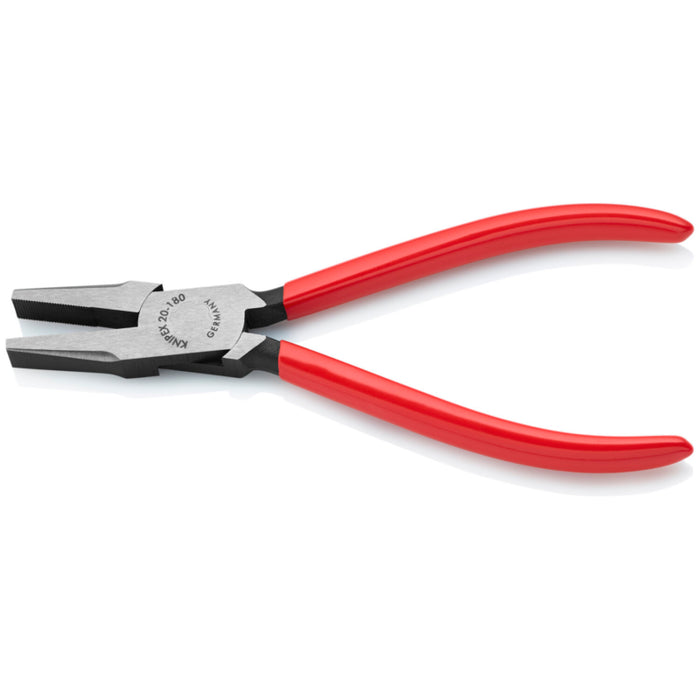 Knipex 20 01 180 7" Flat Nose Pliers - Plastic Grip