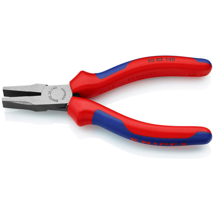 Knipex 20 02 140 Flat Nose Pliers-Comfort Grip, 5 1/2"