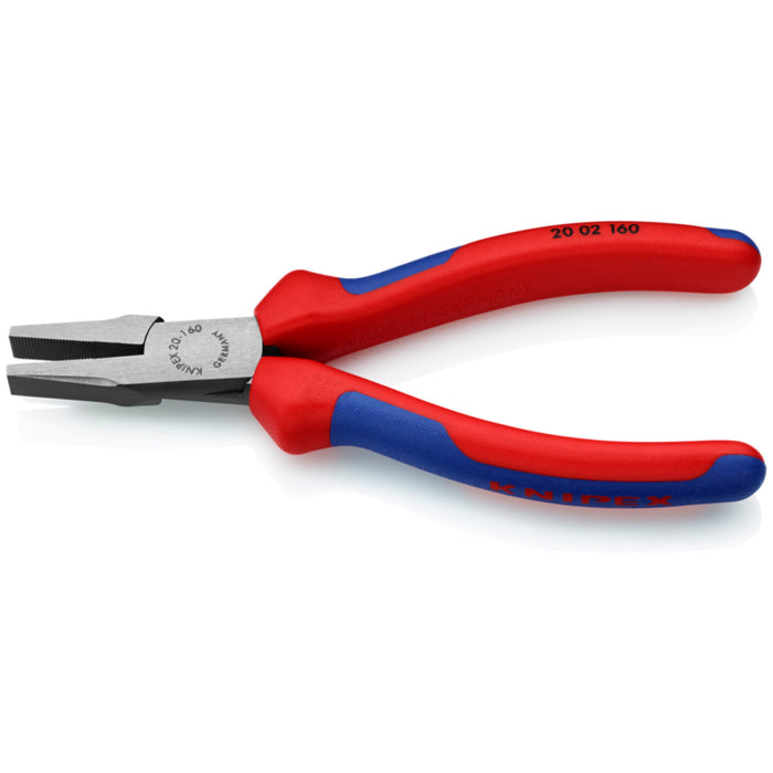 Knipex 20 02 160 Flat Nose Pliers 6 1/4" with soft handle