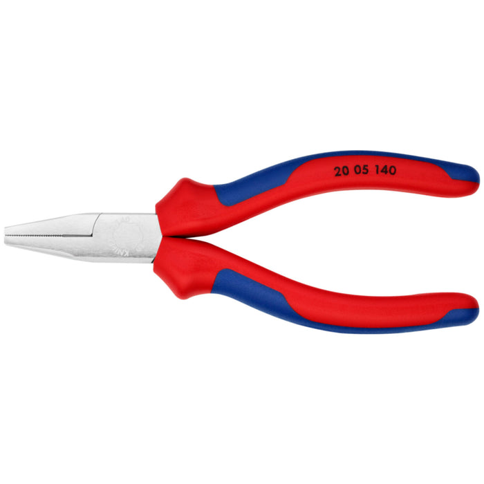 Knipex 20 05 140 Flat Nose Pliers - Chrome w/ MultiGrip, 5-1/2"
