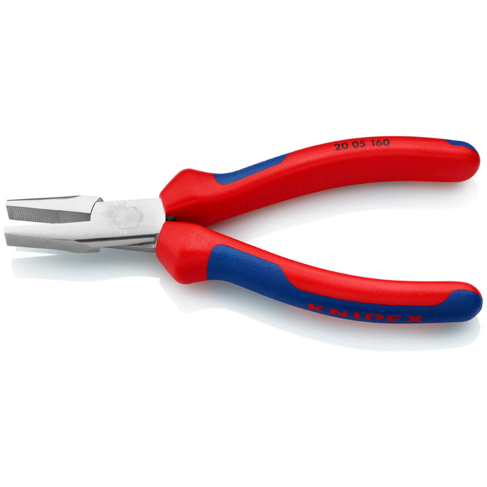 Knipex 20 05 160 Flat Nose Pliers - Chrome w/ Multi Grip, 6 1/4"