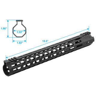 UTG MTU019SSM3 Pro AR15 Ultra Slim Free Float M-LOK Handguard, 15"