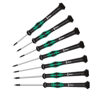 Wera 05345273001 Micro Hex Metric Precision Screwdriver Set, 7 Piece
