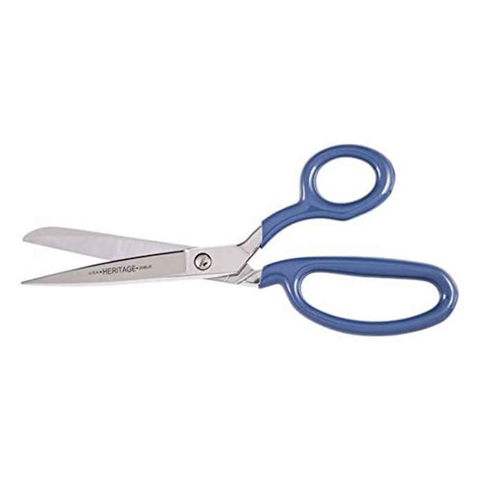 Heritage Cutlery 209BLUP 9'' Bent Trimmer w/ Blue Coating Retail Package