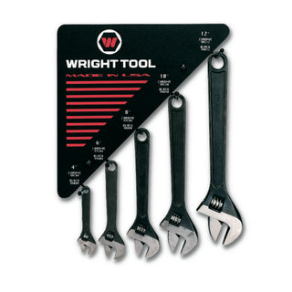 Wright Tool D976 Adjustable Wrenches, Black
