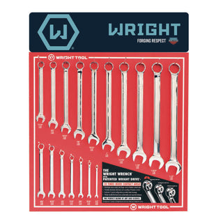 Wright Tool D977 17-Piece Fractional Combination Wrenches
