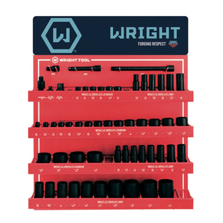 Wright Tool D953 55 Piece 6 and 12-Point Standard and Deep Impact Sockets
