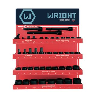 Wright Tool D985 44 Piece 3/4" Drive Standard Impact Sockets And Attachments