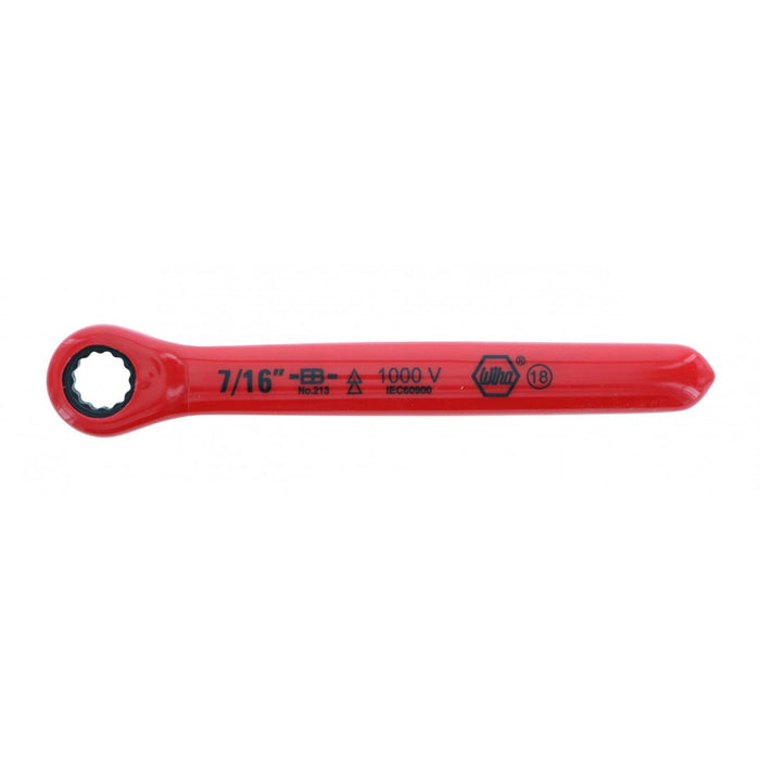 Wiha 21327 Insulated Ratchet Wrench 7/16 Inch