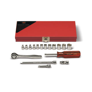 Wright Tool 221 1/4 Drive 17 Piece 6 Point Standard Metric Socket Set