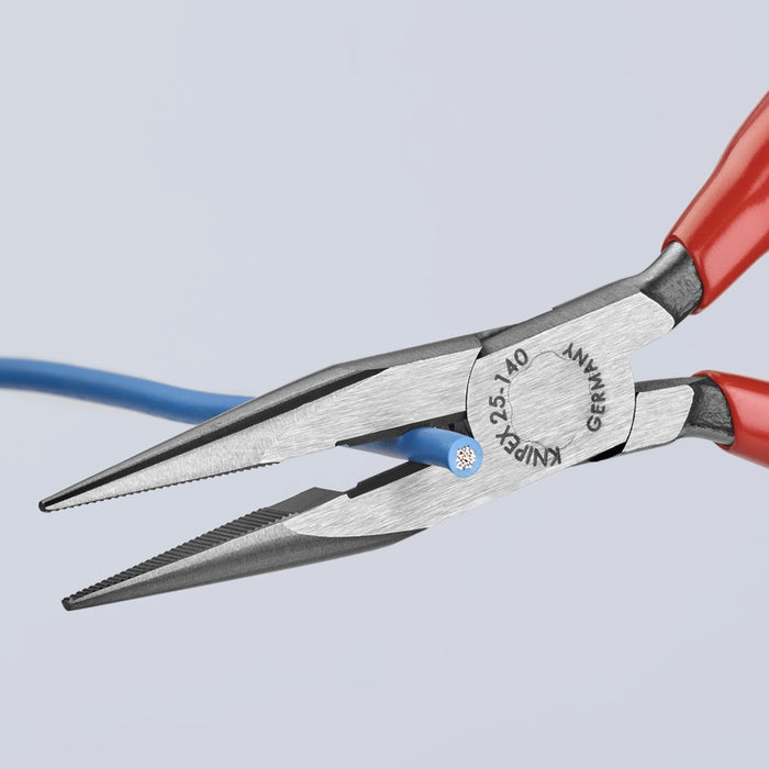 Knipex 25 01 140 Long Nose Pliers with Cutter, 5.5 Inch